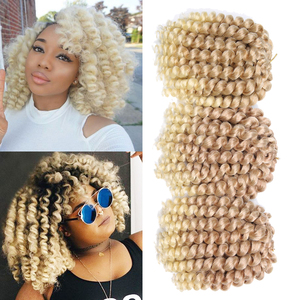 Varita de Bob corto, rizo suelto, trenza de ganchillo, extensión de cabello sintético, cabello <span class=keywords><strong>Artificial</strong></span> teñido de fibra de alta temperatura - Product Image 2