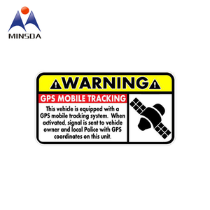 Minsda Groothandel Pe Pvc Hoge Kwaliteit Waarschuwingssticker Afdrukken Gps <span class=keywords><strong>Tracking</strong></span> <span class=keywords><strong>Sticker</strong></span> - Product Image 4