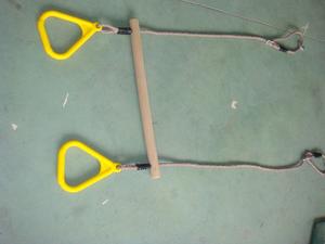 Barre de Trapèze en <span class=keywords><strong>bois</strong></span> Avec Anneaux pour Cadres D'escalade et Balançoires de Jardin - Product Image 5