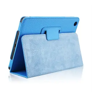 Sản Phẩm mới Hai Folding Vải Texture PU Leather Đứng Trường Hợp cho iPad Mini4