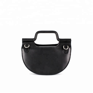 Luxury Design Custom Pearl Inlay Black Pu <strong>Leather</strong> <strong>Satchel</strong> Bag Handbag <strong>for</strong> <strong>Women</strong> - Product Image 4