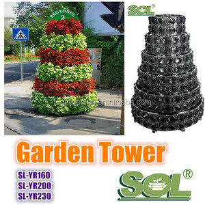 Systèmes de jardinage vertical en bois massif, piscines de jardin françaises, tour verticale, pot de fleurs de jardin - Product Image 4