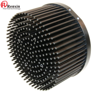 Disipador de calor personalizado de forja en frío al mejor precio extrusora de aluminio Vero 29 disipador de calor de aleta de PIN redondo disipadores de calor negros de aluminio de 130mm - Product Image 4