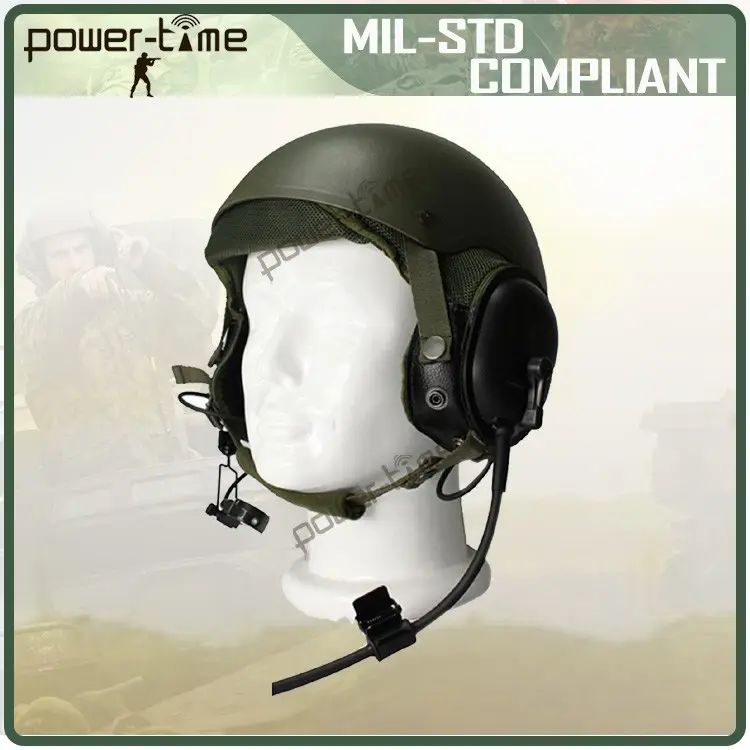 군사 탄도 보호 헬멧 헤드셋 디지털 전자 레인지 라디오 PTE-747