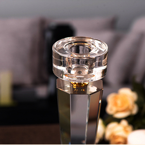 Candeliere in cristallo diretto in fabbrica tavolo da sposa decorativo trasparente K9 <span class=keywords><strong>portacandele</strong></span> in cristallo romantico - Product Image 5