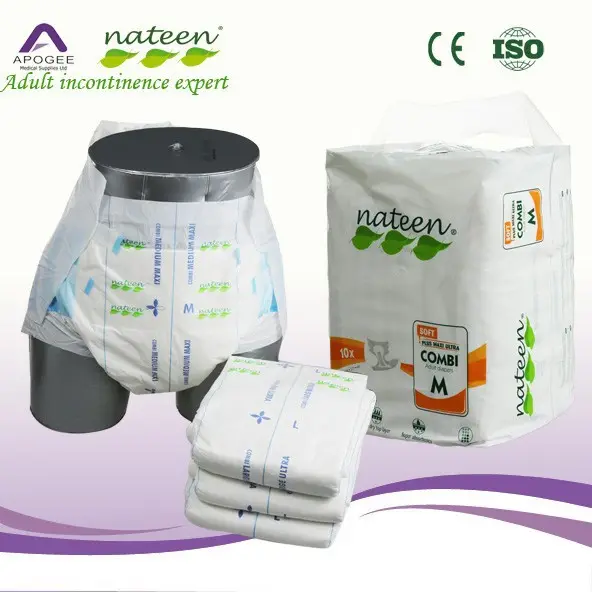 Quick dry daily adult diapers or adult nappy NATEEN brand free samples