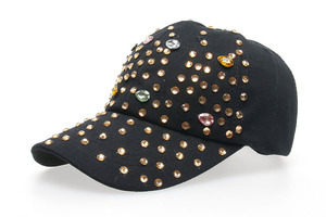 Wholesale Factory Sale Bling Bling Baseball <strong>Cap</strong> for <strong>Women</strong> Rhinestone Crown Crown <strong>Flat</strong> Brim Sports Style Bows Men's Dad Hat Style - Product Image 6