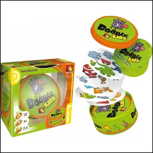 Runde form kinder papier spielkarten zinn box spiel karten für kinder