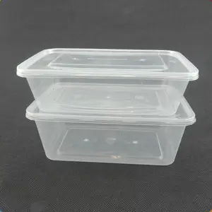 Recipiente de plástico desechable portátil para comida en microondas