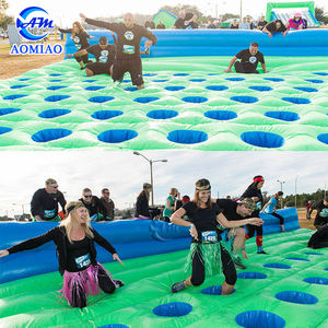 Il materasso gonfiabile della tela cerata del PVC della fabbrica di Aomiao funziona per la corsa ad ostacoli gonfiabile folle 5k - Product Image 2