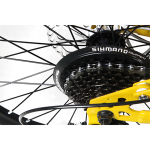 BL למעלה מכירה 20 אינץ מתקפל אופניים אופני עבור נשים, צהוב צבע כפול קיר שפת סגסוגת מתקפל אופני עם 7 מהירות הילוכים - Product Image 6