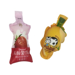 주문 플라스틱 과일 주스 주머니 부대 100ml 200ml 병 모양 음료 포장 부대 싼 가격