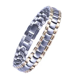Natural Men Pain Relief Therapy Titanium Magnetic Ion Bracelet Energy Jewelry
