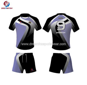 Rugby football team wear migliore qualità forte rugby league <span class=keywords><strong>pantaloncini</strong></span>, sublimata polo di rugby jersey con all'ingrosso - Product Image 4