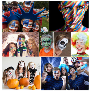 Popular no tóxico fácil limpieza 12 color <span class=keywords><strong>Halloween</strong></span> <span class=keywords><strong>cara</strong></span> y <span class=keywords><strong>pintura</strong></span> corporal para fiestas - Product Image 5