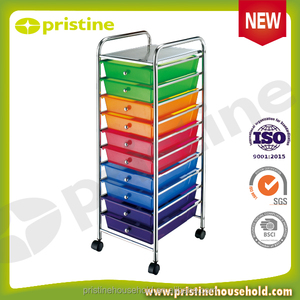 Chariot de rangement de bureau moderne MIT Taiwan avec 10 tiroirs en plastique pour atelier et cuisine - Product Image 2