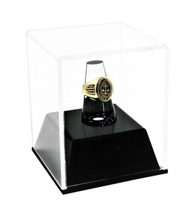 Custom Clear Acrylic <strong>Championship</strong> School <strong>Ring</strong> <strong>Display</strong> Case with Drawer for Store - Product Image 3