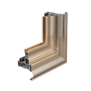 T C decorativos marco cuadrado de tubo de media vuelta terminar, de corte térmico de aluminio de grano de madera fabricante - Product Image 3