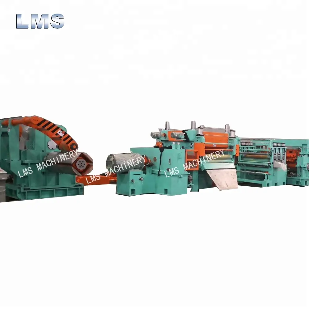 LMS แผ่นขดลวดโลหะตัดเครื่องเส้นจีนผู้ผลิตคาร์บอนเหล็กอลูมิเนียมสแตนเลส PPGI slitter โรงงาน