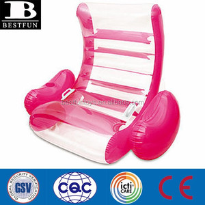 Chaise berçante <span class=keywords><strong>gonflable</strong></span> transparente pour adultes, canapé flottant de <span class=keywords><strong>piscine</strong></span> en PVC durable avec conception <span class=keywords><strong>gonflable</strong></span> pour la natation, la relaxation - Product Image 2