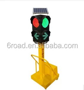 Feu de signalisation de la flèche LED de vert rouge solaire mobile, feu de circulation de croisement de route - Product Image 2