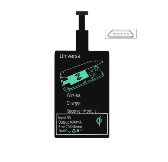 Fast Charging Adapter Receptor QI Standard Wireless Charger Receiver