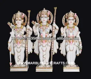 A Beautiful Family of Lord Rama from White Marble