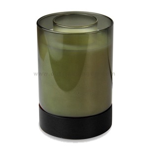 Elettrico Bruciatore di Olio Essenziale <span class=keywords><strong>Candela</strong></span> Profumata Cera Calda <span class=keywords><strong>Diffusore</strong></span> Con Vetro di Copertura e Base In Legno - Product Image 1