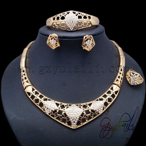 Gran áfrica conjuntos de joyería de fantasía oro Saudi determinado de la joyería fina Dubai 18 K sistemas de la joyería - Product Image 2