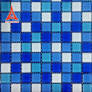 Vente flash : <span class=keywords><strong>carreaux</strong></span> de mosaïque en verre brisé modernes et économiques de 4 mm pour hôtel et piscine - Product Image 2