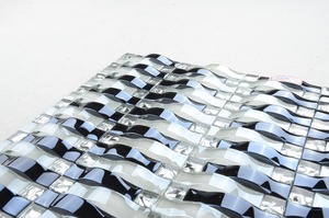Beveled Glass Silver and Purple Beautiful Diamond <strong>Mosaic</strong> Mirror <strong>Tile</strong> <strong>Sheet</strong> - Product Image 2