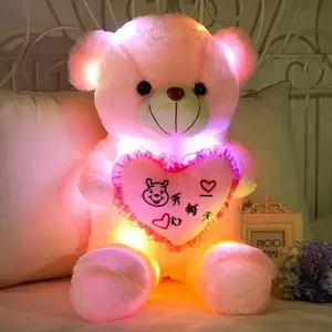 Sáng Tạo Sáng Lên LED Teddy Bear Đồ Chơi/Plush Led Gấu Đồ Chơi Đầy Màu Sắc Glowing /Teddy Bear Quà Tặng Giáng Sinh Ngày Valentine