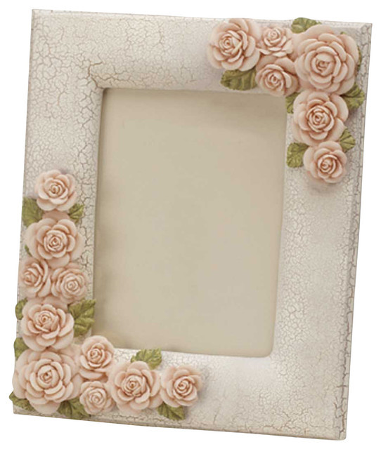 Beige Porcelain Picture Frame Ceramic Pink
