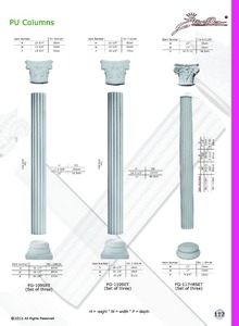 أعمدة رومانية من البولي يوريثان، قوالب تزيينية بسعر جيد، أعمدة رومانية بلاستيكية حديثة وجميلة - Product Image 4