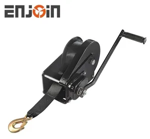 Easy to use ratchet type portable brake manual winch with strap