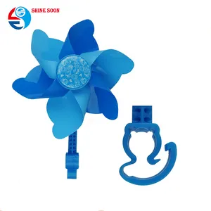 Plastic windmill decorations for bike portable bicycle mini windmill for kids bicycle windmill