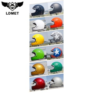 Precio bajo de alta calidad seguridad de genial de la cara llena de la motocicleta bicicleta retro casco - Product Image 6