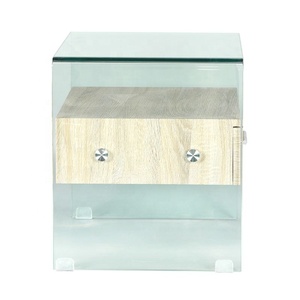High End Elegant Un-tempered <strong>Glass</strong> <strong>Side</strong> <strong>Table</strong> Living Room <strong>Glass</strong> Furniture Bent <strong>Glass</strong> <strong>Table</strong> Price with MDF Drawer - Product Image 4
