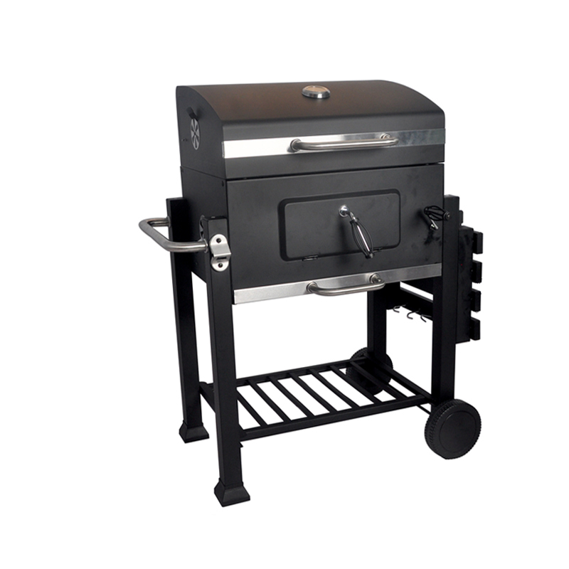 SEJR Barbecue Carrée avec Table D'appoint Barbecue 83.5x71.5x108.5 cm