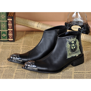 NA035 2022 <span class=keywords><strong>Scarpe</strong></span> da <span class=keywords><strong>Uomo</strong></span> in Metallo <span class=keywords><strong>con</strong></span> Punta Affusolata, Stivaletti Alla Caviglia <span class=keywords><strong>con</strong></span> Cerniera, <span class=keywords><strong>Scarpe</strong></span> di Alta Qualità <span class=keywords><strong>con</strong></span> <span class=keywords><strong>Tacco</strong></span> Grosso, Stivali Invernali <span class=keywords><strong>per</strong></span> <span class=keywords><strong>Uomo</strong></span> - Product Image 1