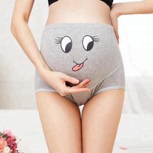 Culotte de maternité en coton imprimé dessin animé, taille haute, ventre réglable, sous-vêtements pour femmes enceintes, culottes de grossesse, 2004 - Product Image 6