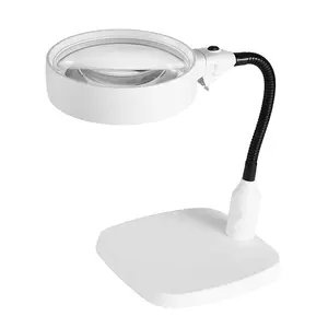 6 Led éclairées avec des lumières LED 12x réparation stable lampe de table de lecture loupe industrielle lampe de bureau blanc 1 an 120mm