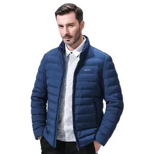 Custom light weight winter down jackets men windproof and waterproof