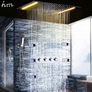 Système de douche thermostatique à Led, douche de pluie, avec douchette, salle de bains, 360x500MM, SUS304 - Product Image 2