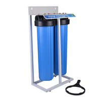 Grand boîtier de filtre à eau bleu domestique 20 pouces 2 étapes pré système de filtre à eau avec PP/CTO