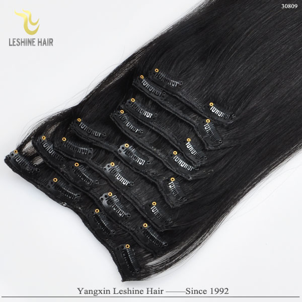 Top Qualité En Gros 100% Remy Clip Dans Extension de Cheveux Humains