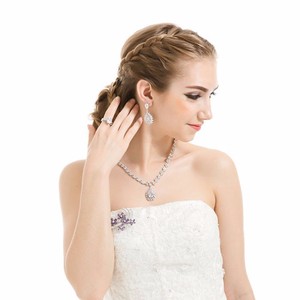 LUOTEEMI – bagues de mariage de Couple, bijoux de mode, une coupe ovale, Zircon CZ Vintage CZ, bagues de fiançailles - Product Image 3