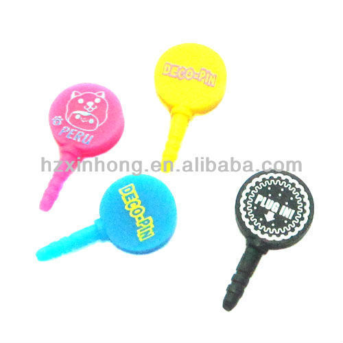 Cute Design 100% Silicone Anti Dust Earphone Jack Plug Stopper