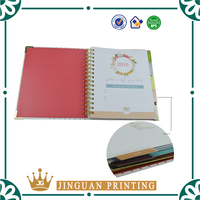 Agenda de journal à spirale planificateur, journal hebdomadaire à spirale, couverture rigide, haute qualité