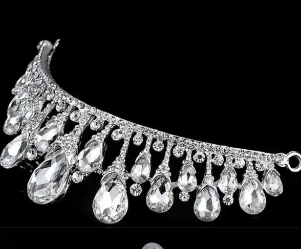 Aksesori Rambut Perhiasan Modis Hiasan Kepala Pengantin Mahkota Grosir Tiara India Pernikahan Tiara
